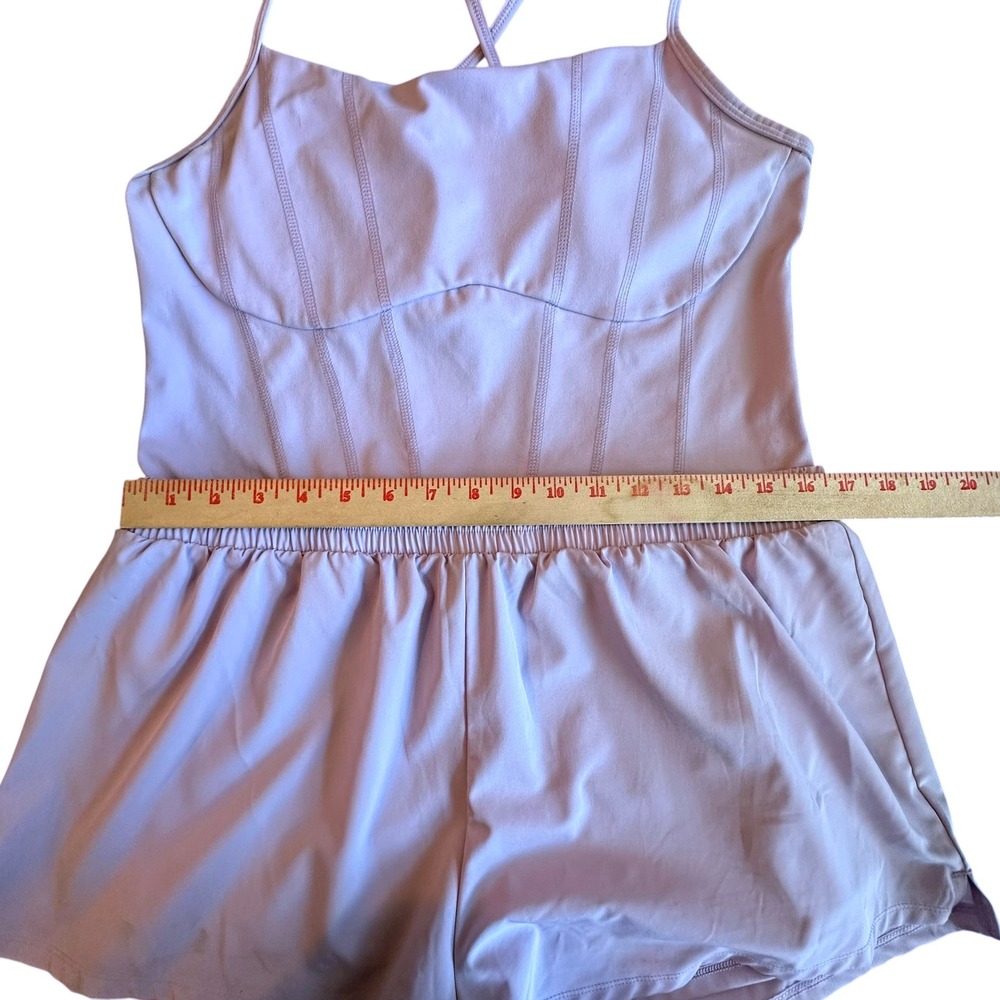 PINK Victoria's Secret Ultimate Runsie‎ Pastel Lilac Lavender XL Corset-Inspired - Picture 5 of 15